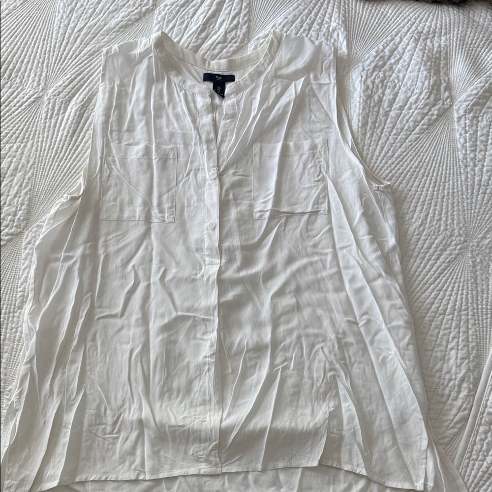 GAP Ivory Button-Front Tunic